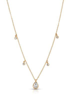 ETTIKA Dripping in Crystals Drop 18k Plated Necklace NEW NWT